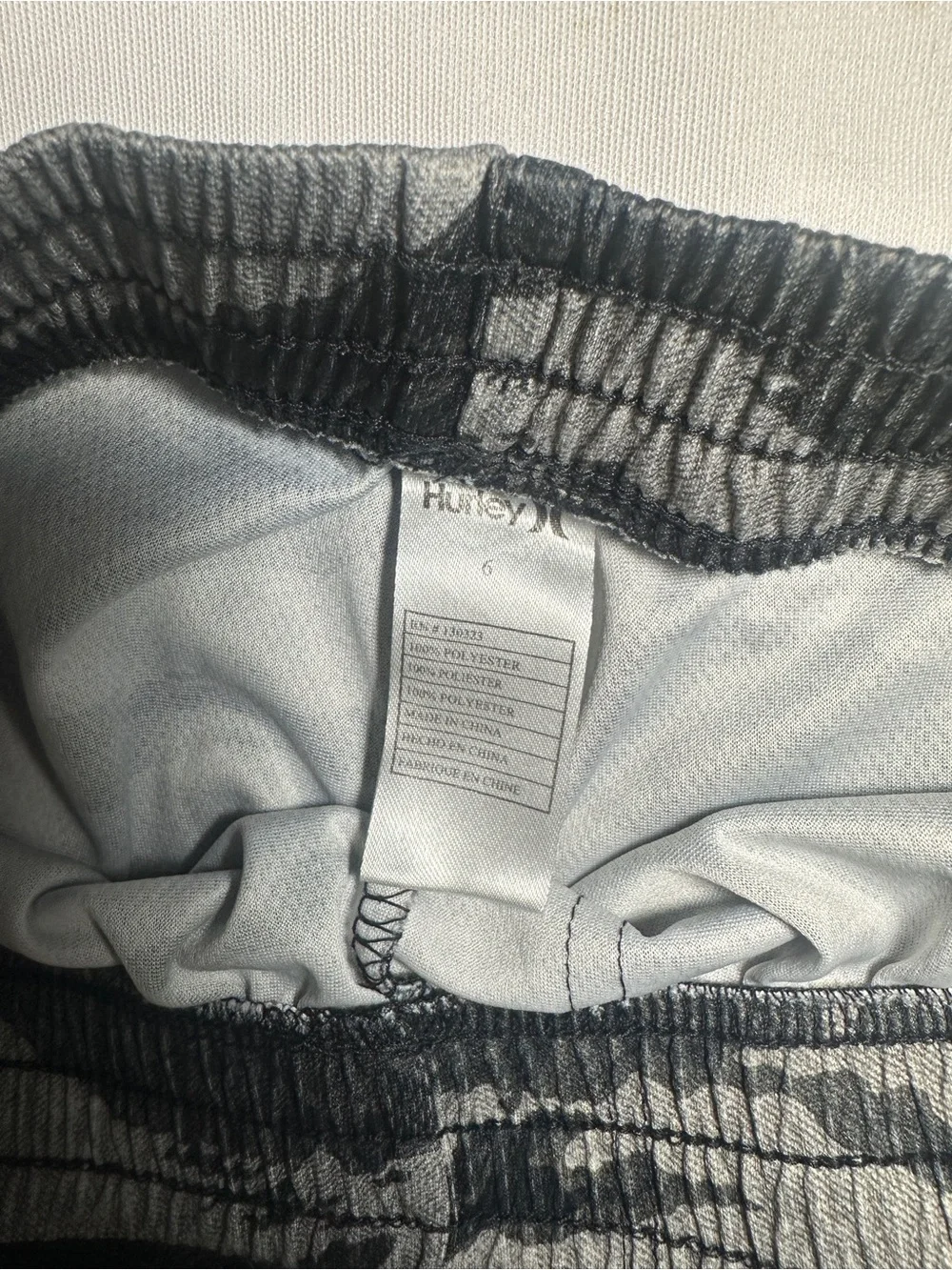 Boys Gray & Black Camo Athletic Shorts